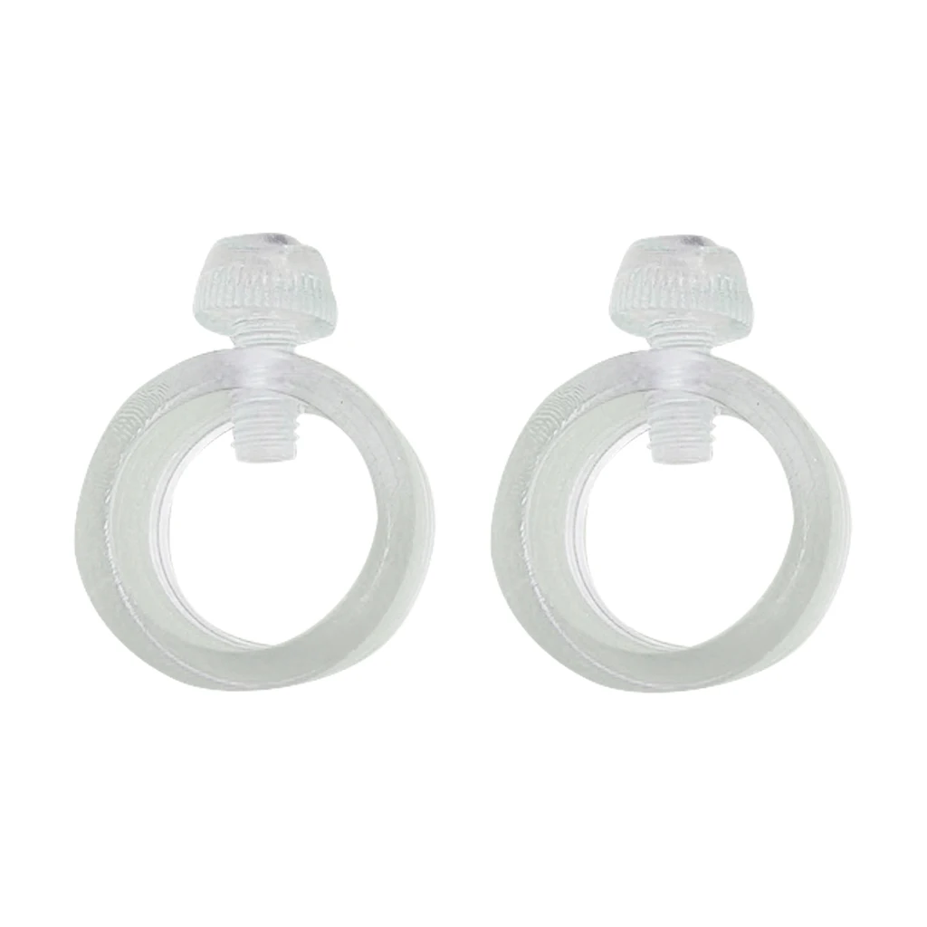 

2 шт. EZ крепление кольца с флагами зажимы подходят 3/4 дюймов Диаметр полюс прозрачный Пластик