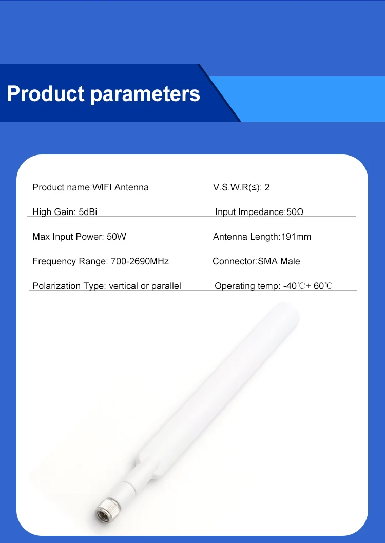 Wifi антенны с высоким коэффициентом усиления 5dBi для маршрутизатора SMA Male Long Range LTE 4G антенна для маршрутизатора huawei