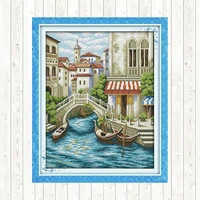 natural scenery patterns chinese cross stitch kit dmc 14ct 11ct diy count print canvas cross stitches needlework embroidery kit