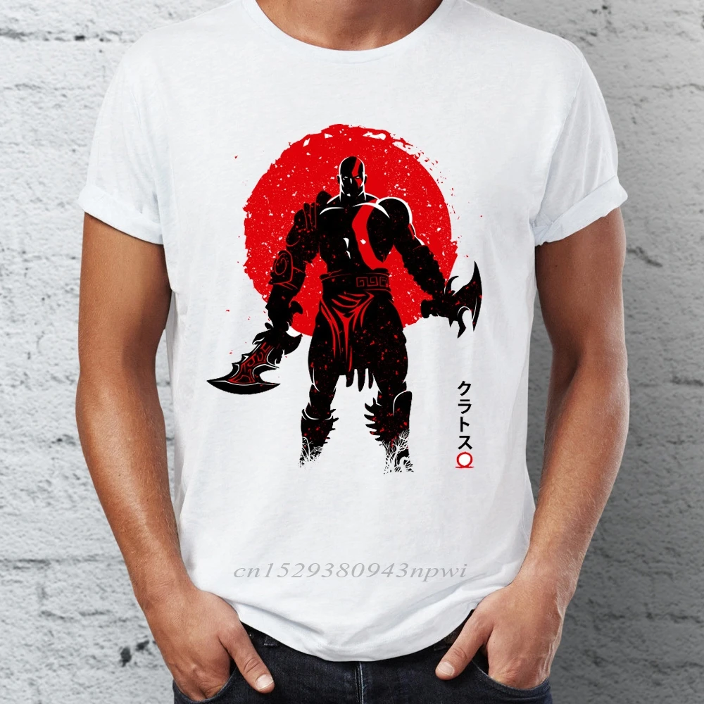 Мужская футболка Kratos God of War под солнцем Artsy Gaming в стиле хип хоп уличная одежда