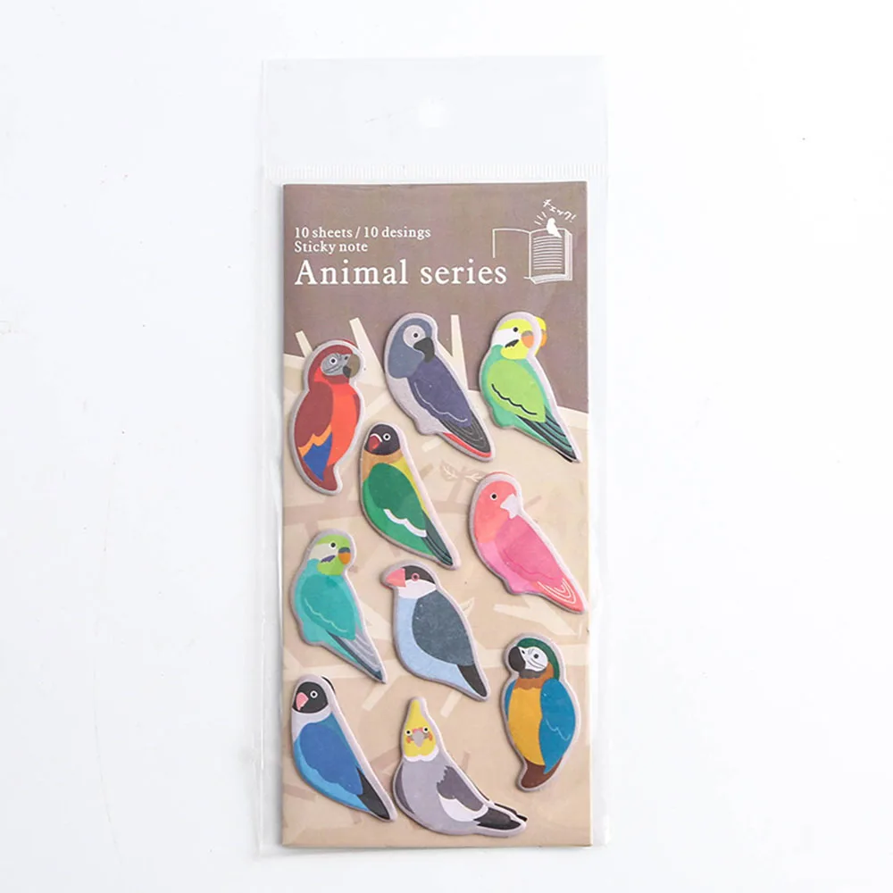 Коричневый Kawaii Animal Dog Penguin Memo Pad N Times Sticky Notes Memo Notepad Cute Planner Stickers Bookmark Bullet Journal Stationery - Цвет: Коричневый