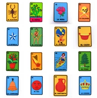 new arrival mexican loteria tarot croc charms fit for shoe decoration accessories sandals pvc for adults gifts croc shoes