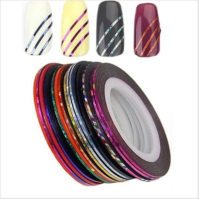 

30Pcs/Set Mixed Colors Rolls Striping Tape Line Nail Art Manicure DIY Tips Decoration StickersRandom Color