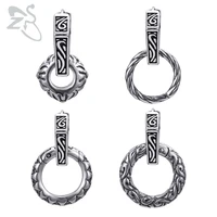 zs 316l stainless steel hoop earrings for men punk earring gothic jewelry rock roll ear hoops biker hip hop jewelry for women