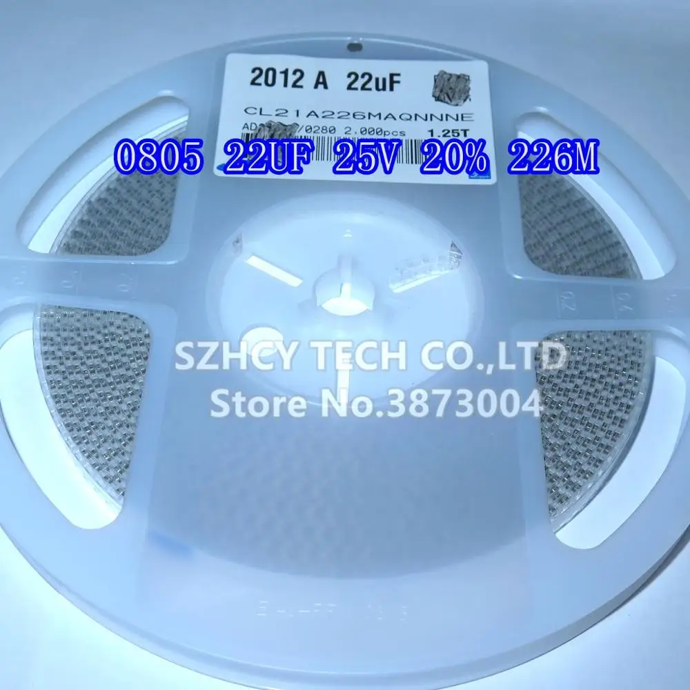 2000Pcs 0805 22UF 25V 20% 0805 226M CL21A226MAQNNNE New and origianl