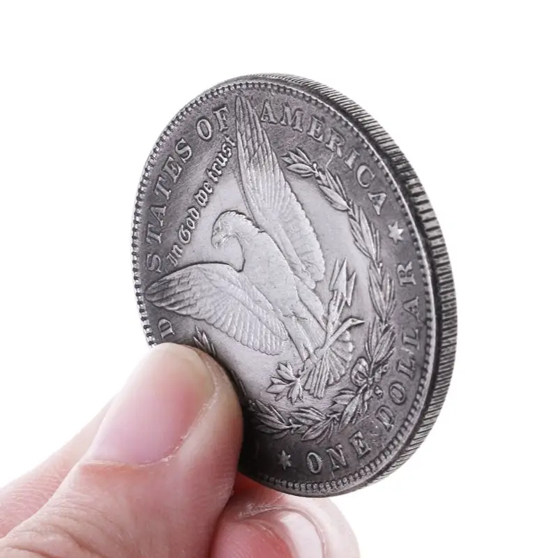 

New 1888 Steel Morgan Dollar Magic Tricks Props Commemorative Coin Collection