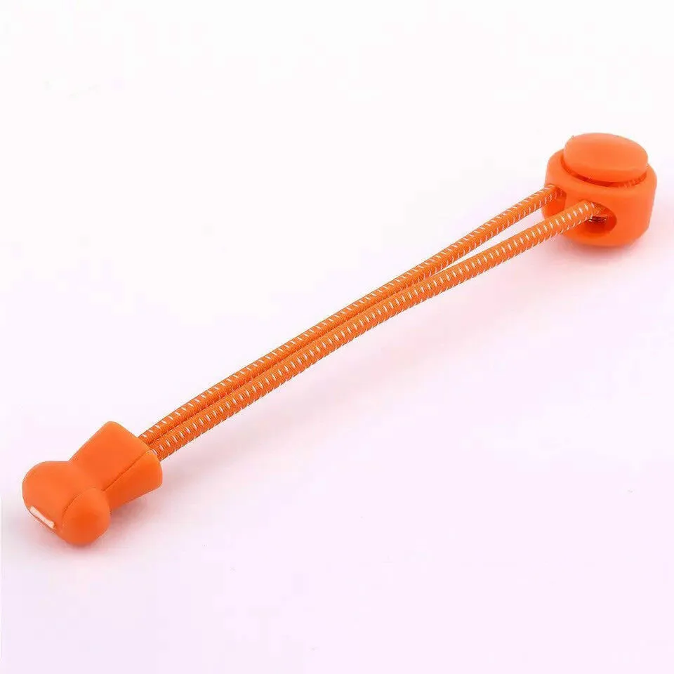 

1 Pair 23 Colors Elastic Shoelaces Round Locking No Tie Shoe Laces Kids Adult Quick Lazy Laces Rubber Sneakers Shoelace