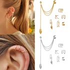 Серьги-клипсы женские в виде листьев, 7 шт.