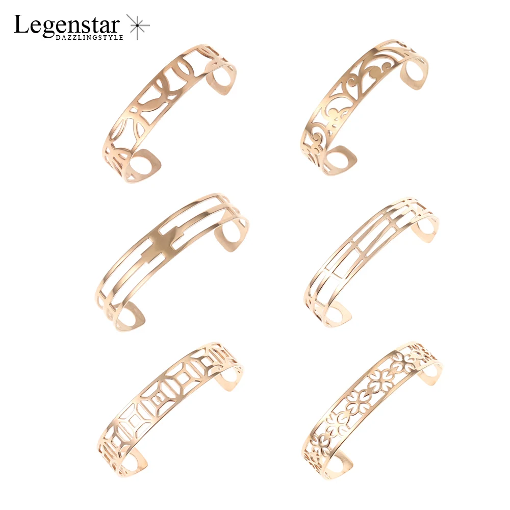 Браслеты-манжеты и обручи изготовленные из нержавеющей стали цвета розового