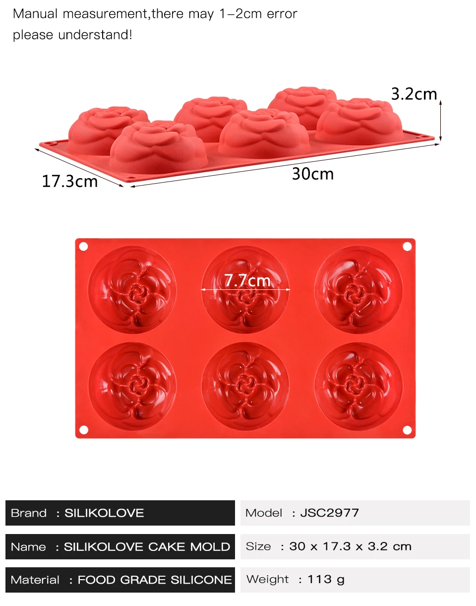 SILIKOLOVE 6 полости 3D цветок мыло, силиконовая форма формы для изготовления мыла DIY ручной работы ремесла формы