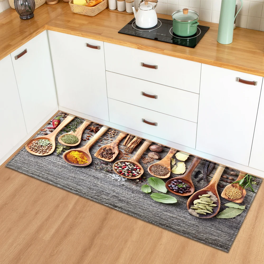 

Пряности для кухни Mat домашний коврик для входа, противоскользящий длинный ковер для прихожей, балкона, ванной, спальни, гостиной, декоратив...