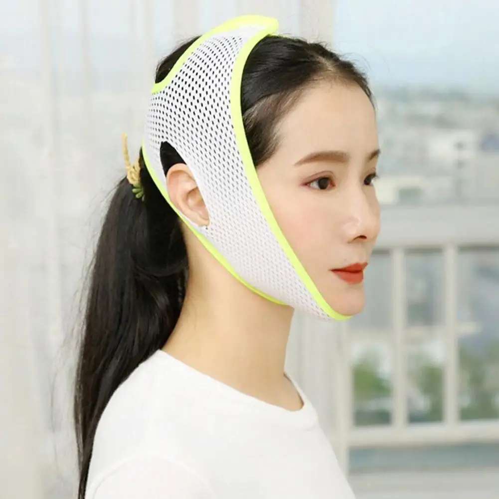 Дышащая v-образная подтяжка щек для лица тонкая маска формирующий пояс двойной