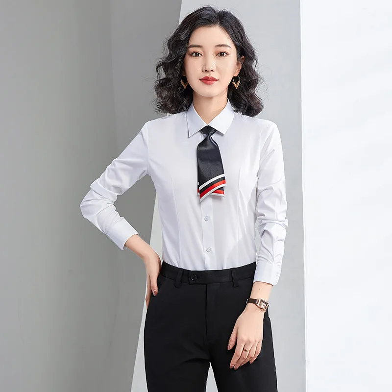 

New style bamboo fiber solid color shirt men's long sleeve tooling business dress shirt