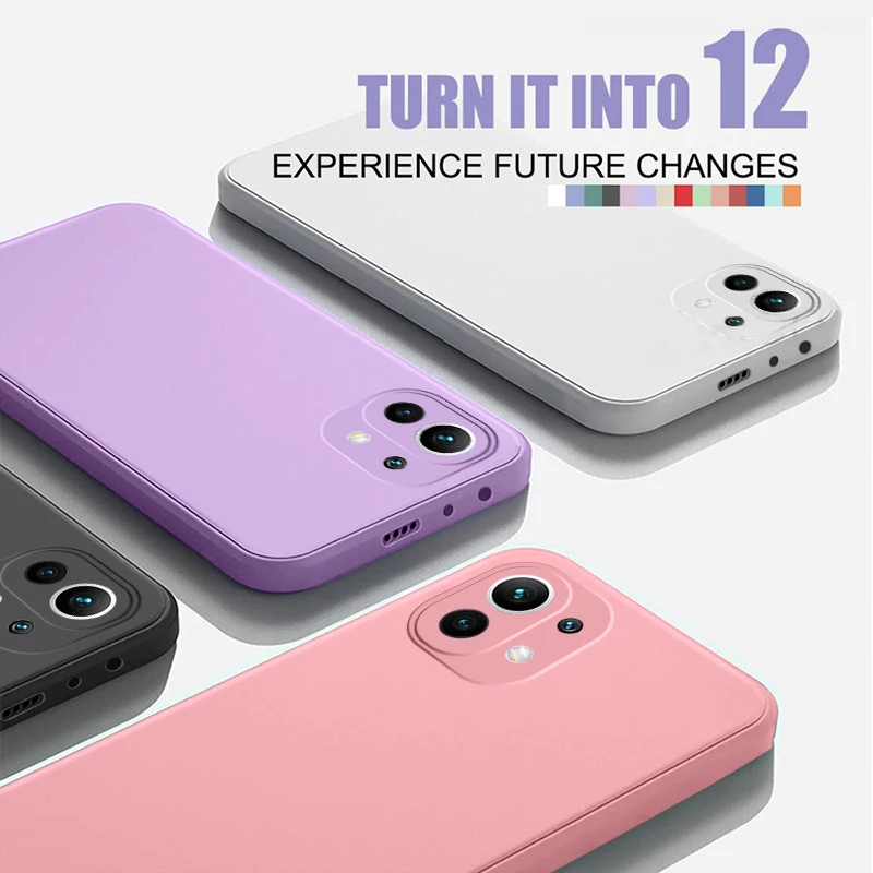 Square Liquid Silicone Case For Xiaomi RedMi Note 9 Pro|RedMi Note 9S|RedMi Note 9|RedMi Note 8 Pro Slim Soft Cover