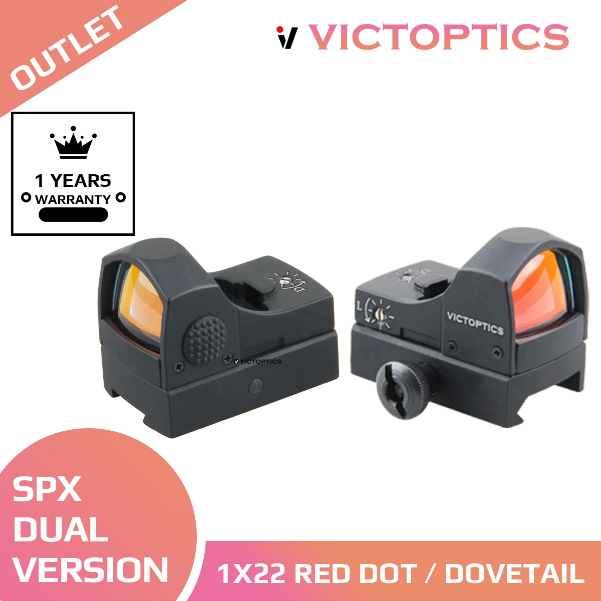 Victoptics SPX 1x22 красный точечный прицел MRD Вивер ласточкин хвост пневматический