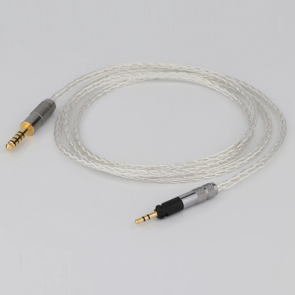 

High Quality Preffair Hifi 8cores Silver Plated Headphone Cable adapter cable 2.5mm To 4.4mm balanced male audio earphone cable