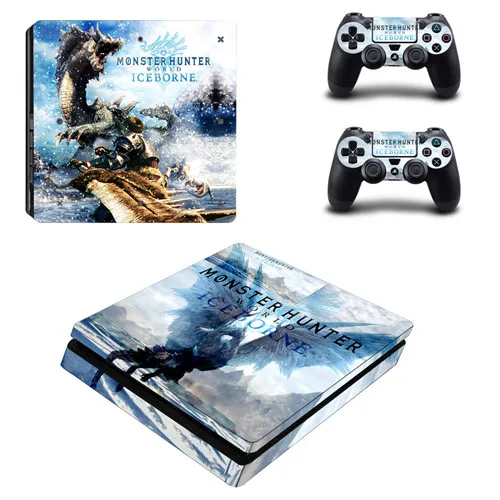 Monster Hunter World Iceborne PS4 тонкий стикер кожи для playstation 4 консоль и контроллеры PS4 тонкий стикер кожи наклейка - Цвет: YSP4S-3633