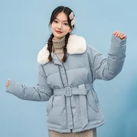 inman winter white duck down thermal plush waisted fit slim 90 down short coat womens down jacket