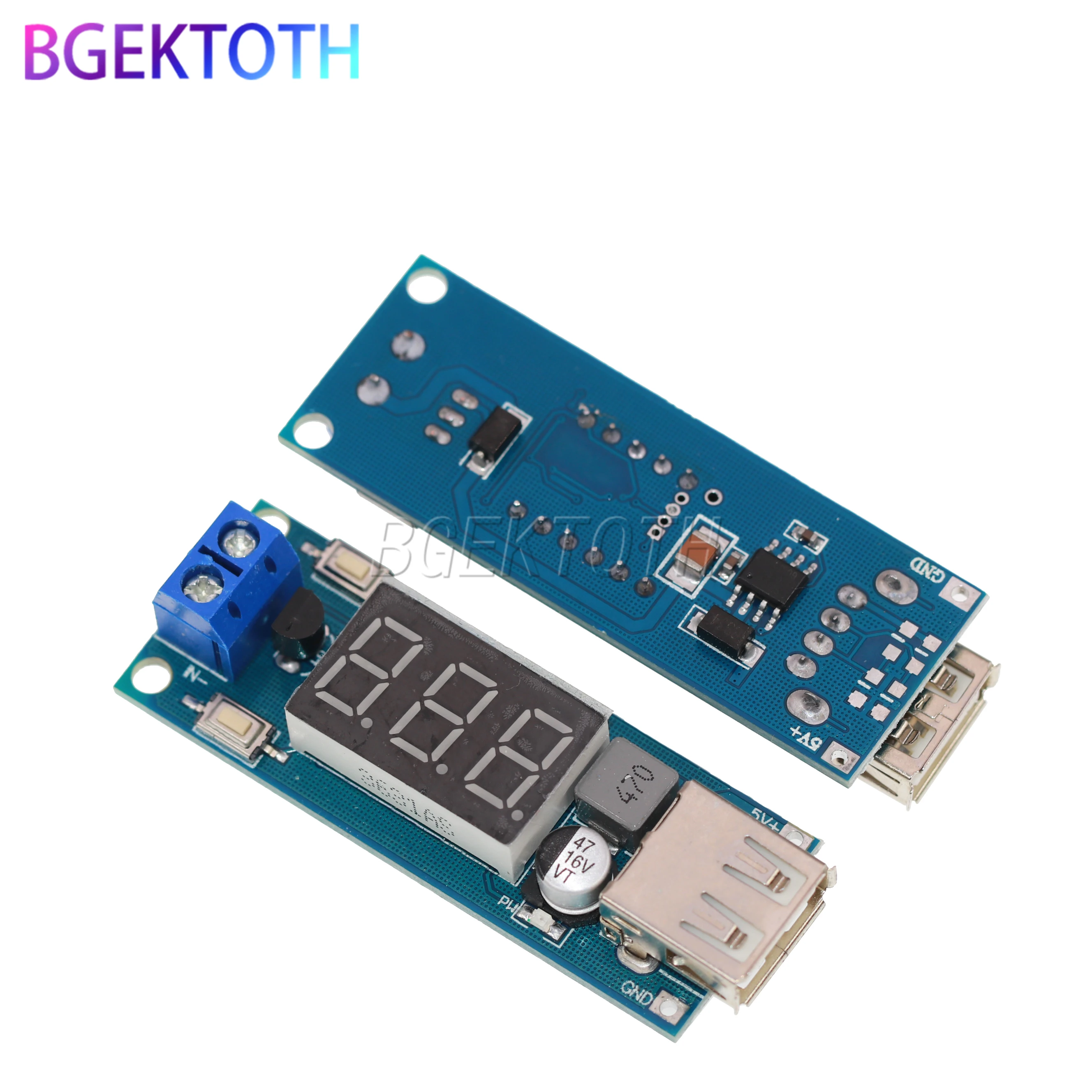 DC понижающий преобразователь Светодиодный Дисплей Вольтметр + 5В USB Зарядное