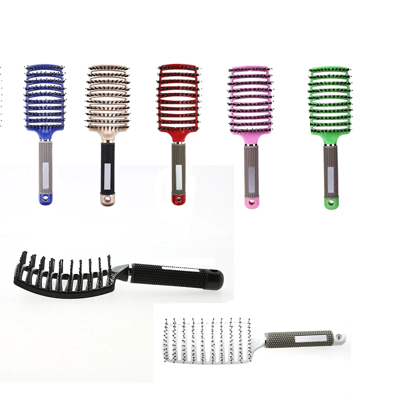 

Массажная расческа для волос и кожи головы, щетка для волос, нейлоновая Женская щетка для влажных и вьющихся волос, расческа для волос для са...