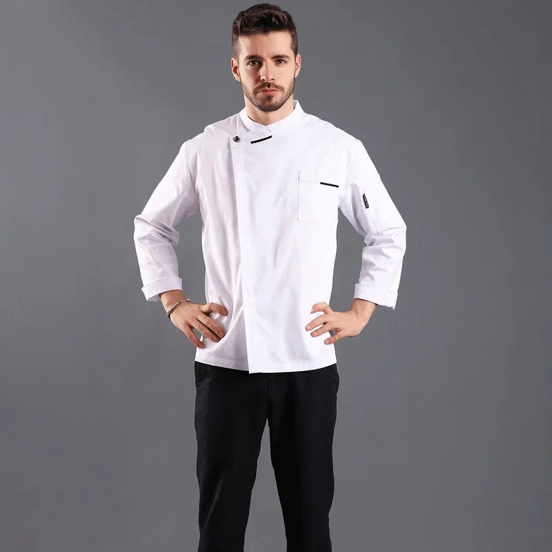 Мужская рубашка с коротким рукавом униформа шеф повара Костюмы Повара топы для