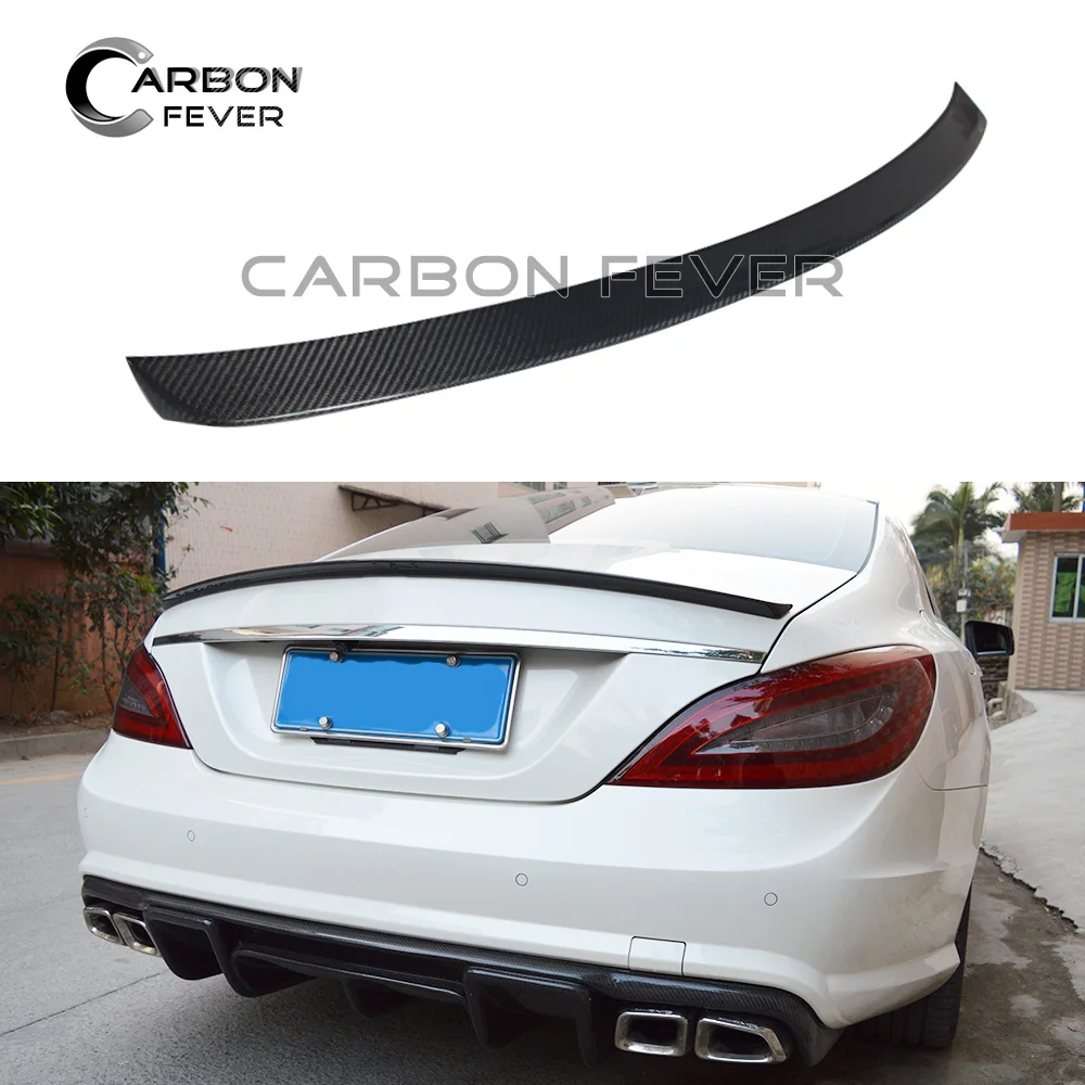 W218 спойлер для багажника из углеродного волокна на 2012 2018 CLS Class CLS350 CLS400 CLS450 CLS500 CLS63