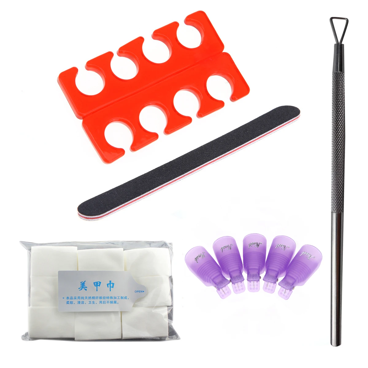 УФ гель для ногтей набор удаления лака обертывания хлопка толкатель кутикулы из
