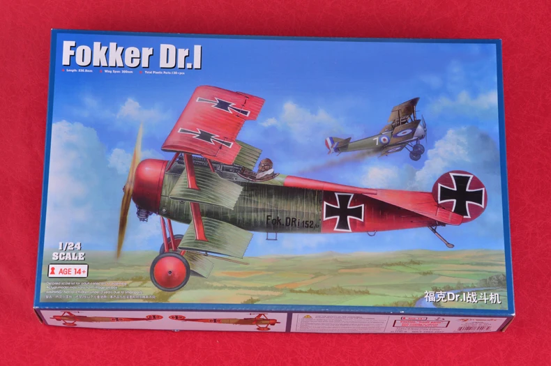Модель самолета для сборки боевого класс 62403 масштаб 1/24 WWI Fokker Dr.1|Наборы моделей| |