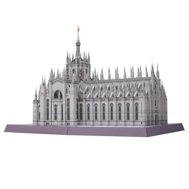 

Italy Duomo Di Milano DIY 3D Paper Model Building Kit Cardboard Art Crafts Child Educational Puzzle Toys