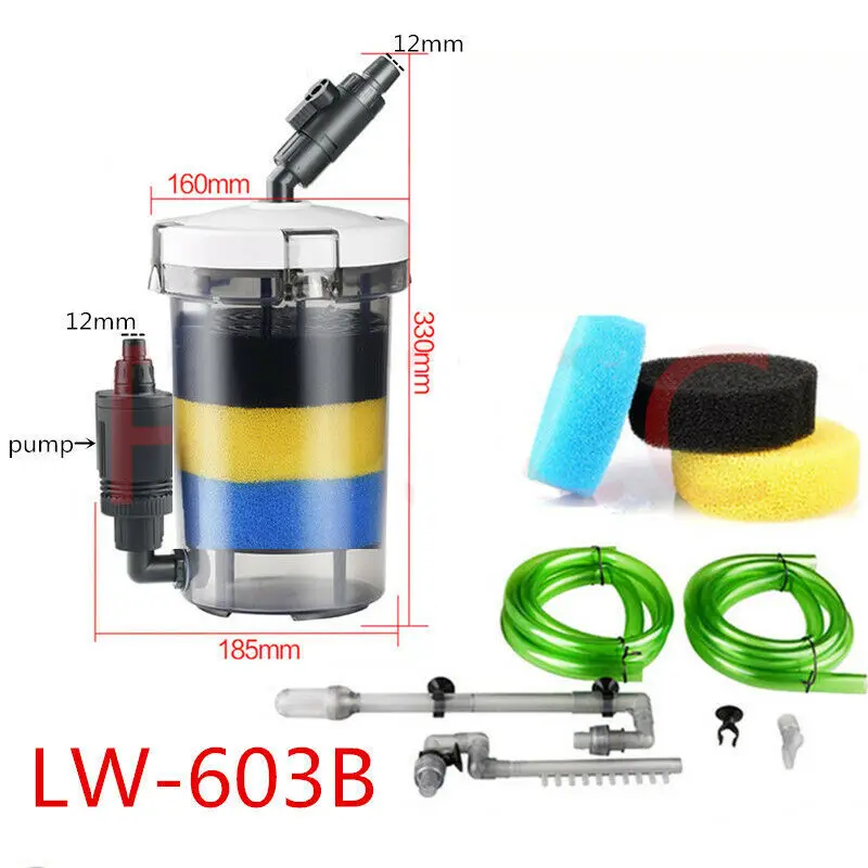 110-240V SUNSUN аквариум внешний корпусный фильтр LW602B LW603B прозрачный фильтр