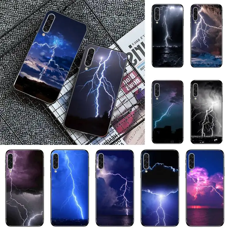 

Sky lightning Style atural weather Phone Case For Samsung galaxy A S note 10 12 20 32 40 50 51 52 70 71 72 21 fe s ultra plus