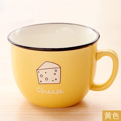 Креативная керамическая чашка милая мультяшная пара утолщенная кофейная в