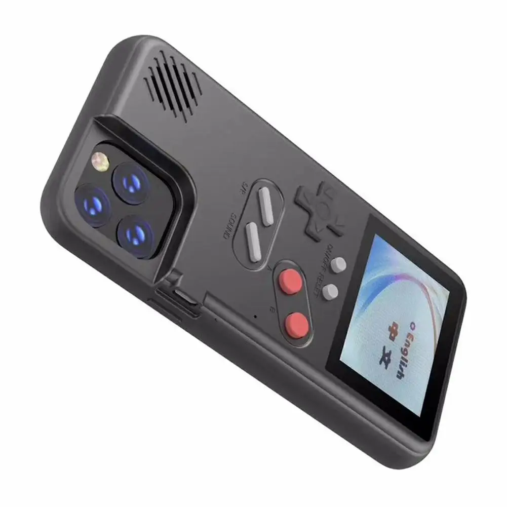 

For Apple 11/Pro/Max Color Screen Game Machine Mobile Phone Shell Handheld Game Phone Case Retro 3D Case 36 Games Phone Cover