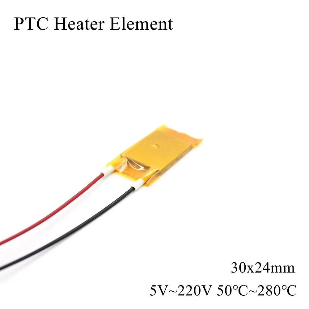 30x24 мм 5V 12V 24V 220V PTC нагревательный элемент постоянного термостат утепленная