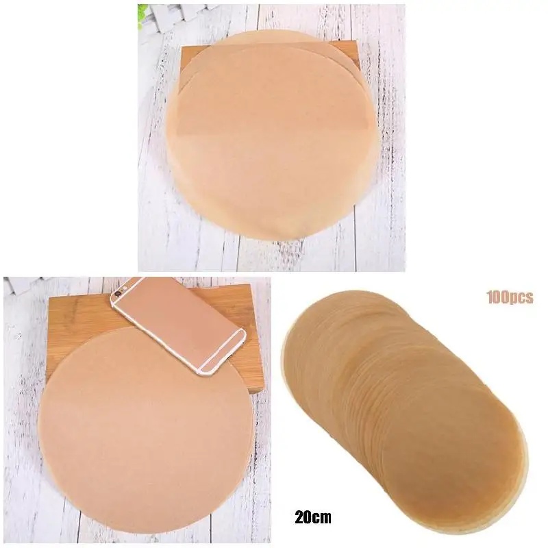 100pcs Air Fryer Liners 8/9/10 Inches Perforated Parchment Steaming Papers Non-stick Steamer Mat K888 | Дом и сад