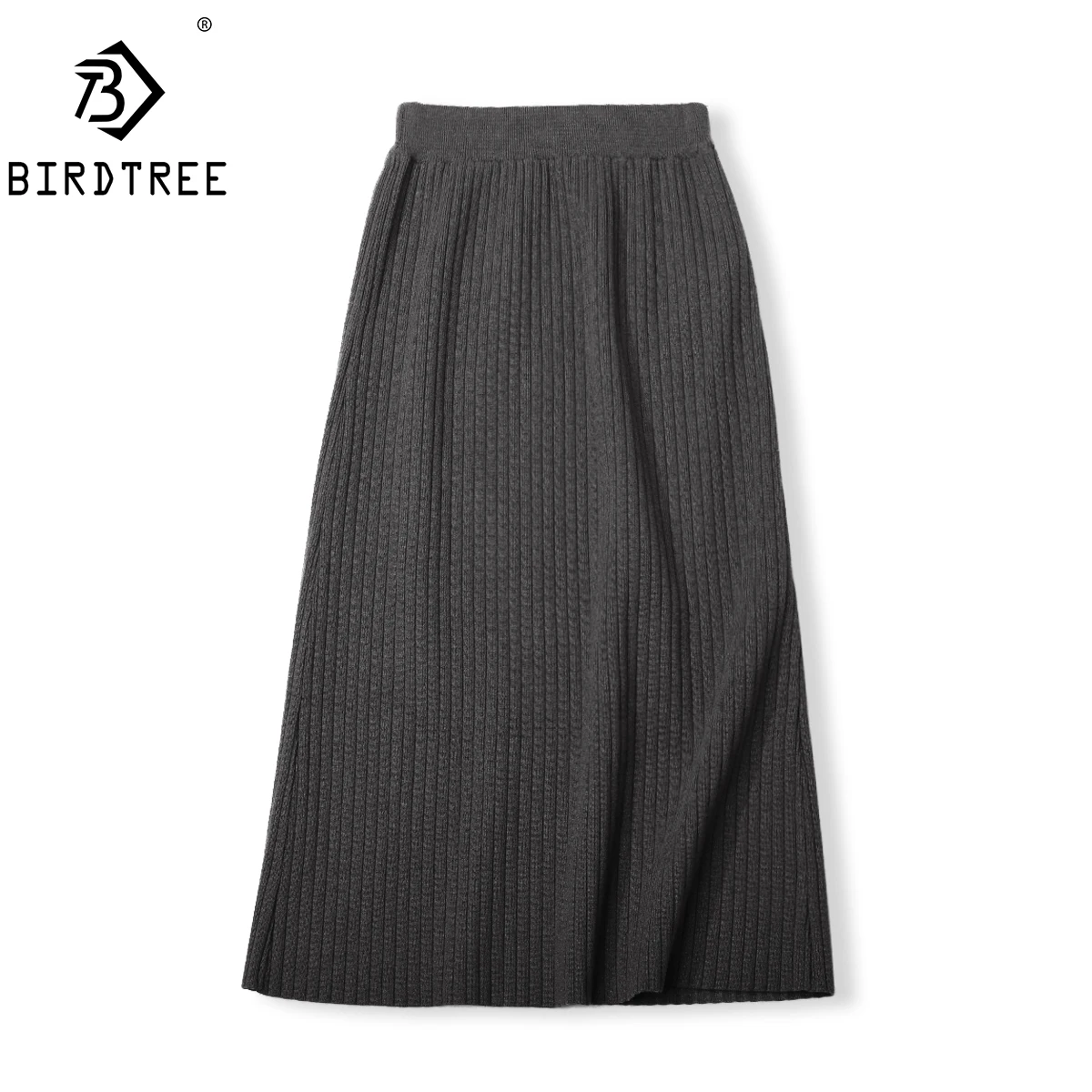 Элегантная прямая трикотажная Женская юбка с высокой талией весна 2020 Корейская