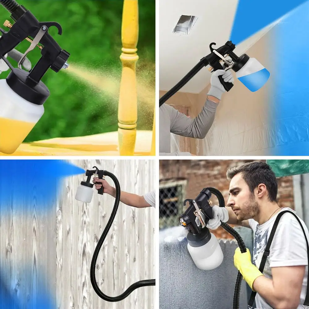 

Yonntech 3-ways Nozzle Electric Painting Paint Sprayer Gun Handheld Painting Gun 800ML