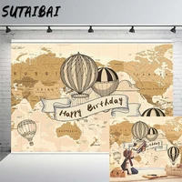 retro world map photography backdrop photo background memorial travel historical photo kids portraits birthday photo booth prop