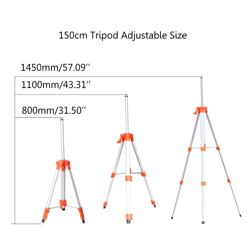 

1.5M/1.2M Universal Adjustable Aluminum Alloy Tripod Stand For Laser Air Level