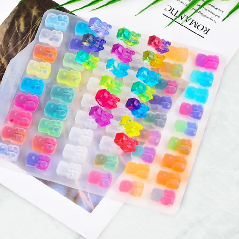 

DIY Bear Sugar Silicone Jewelry UV Resin Epoxy Molds Jewelry Tools Dried Flower Craft Hand Made Jewelry Decoration 1XCA