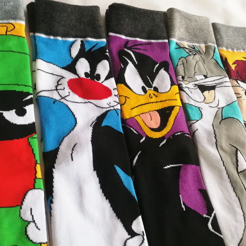 1 Pair funny animal unisex socks Casual Cartoon Cat socks Marvel socks Iron Man Captain America men socks Happy Funny women Sock