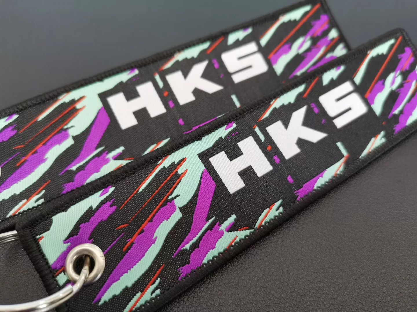 

2021 New High-Quality HKS Embroidered Nylon Woven Personality Fashion Keychain Key Rings FOR HKS YOLOHAMA ADVAN RAYS MINI JCW