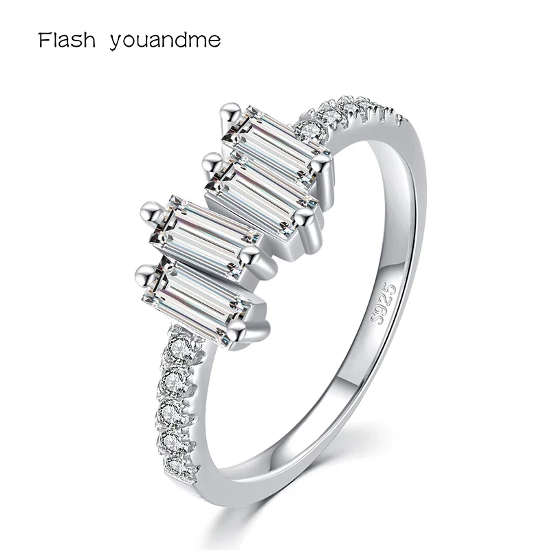 

Sparkling Zircon Finger Rings for Women 925 Sterling Silver Jewelry Wedding Statement Engagement Female Anillos Rings for Women