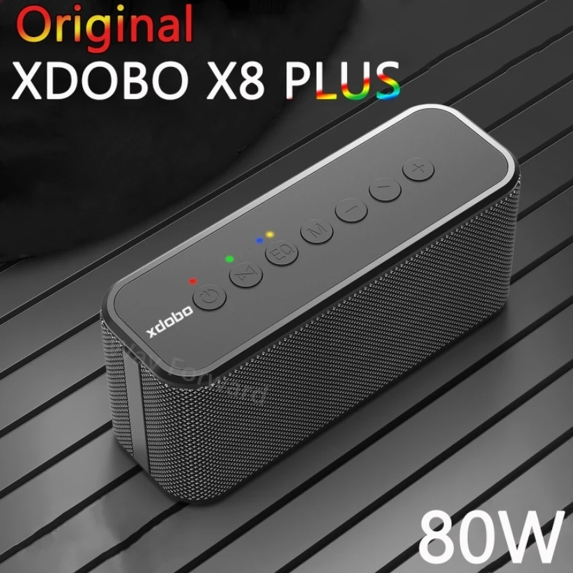 

80W XDOBO X8Plus Big Power POrtable Bluetooth Speaker Wireless Deep Bass Column TWS Subwoofer Music Center Boombox Soundbar TF