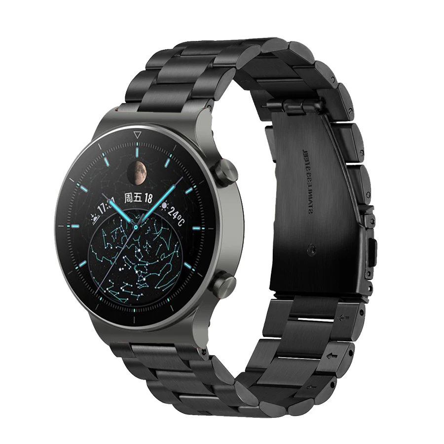 Ремешок из нержавеющей стали для Huawei Watch GT 2 Pro/GT 46 мм сменный Браслет смарт-часов