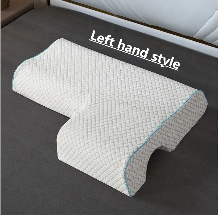 Left hand style Кровать Клин подушка для любовника и сна, поддерживающая Пена Подушка для головы, пены памяти парные подушки - Цвет: Left hand style