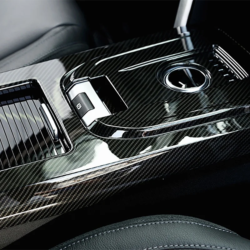 

Carbon Fiber Center Console Gear Shift Cover Trim Frame Car Accessories for Land Rover Discovery Sport 2015-2019