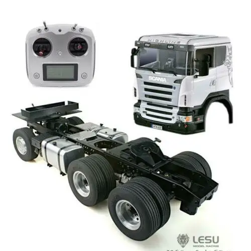 1/14 RC LESU 6*4 Металлическое шасси DIY Her Sca кабина тягач ESC радио THZH0309