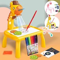 projection drawing board children led projector painting art drawing table light toy for kids painting desk learning paint tools