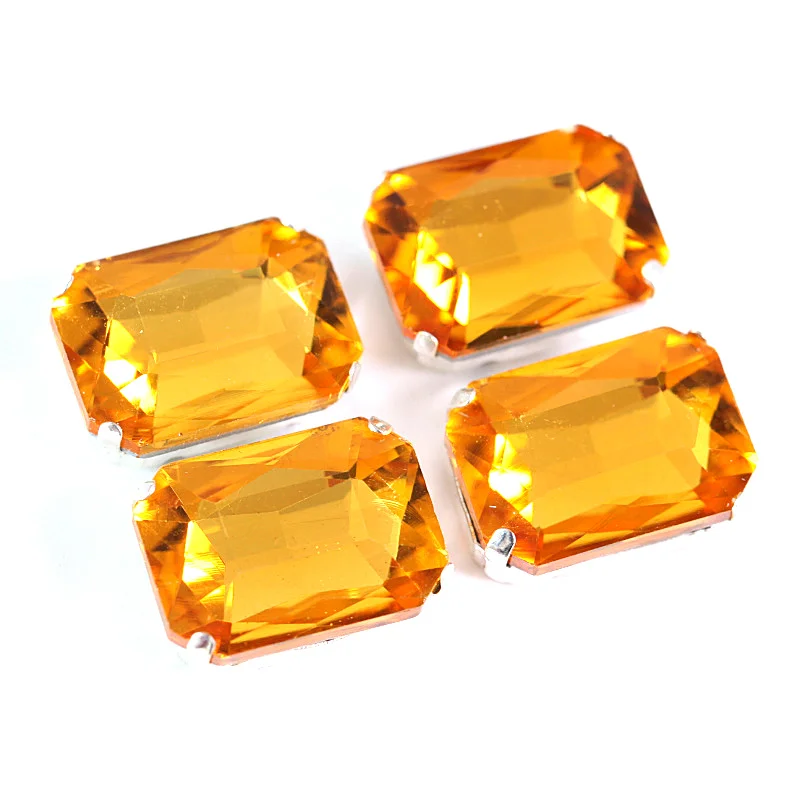 Прямоугольный восьмиугольный прозрачные стеклянные стразы пришить коготь много